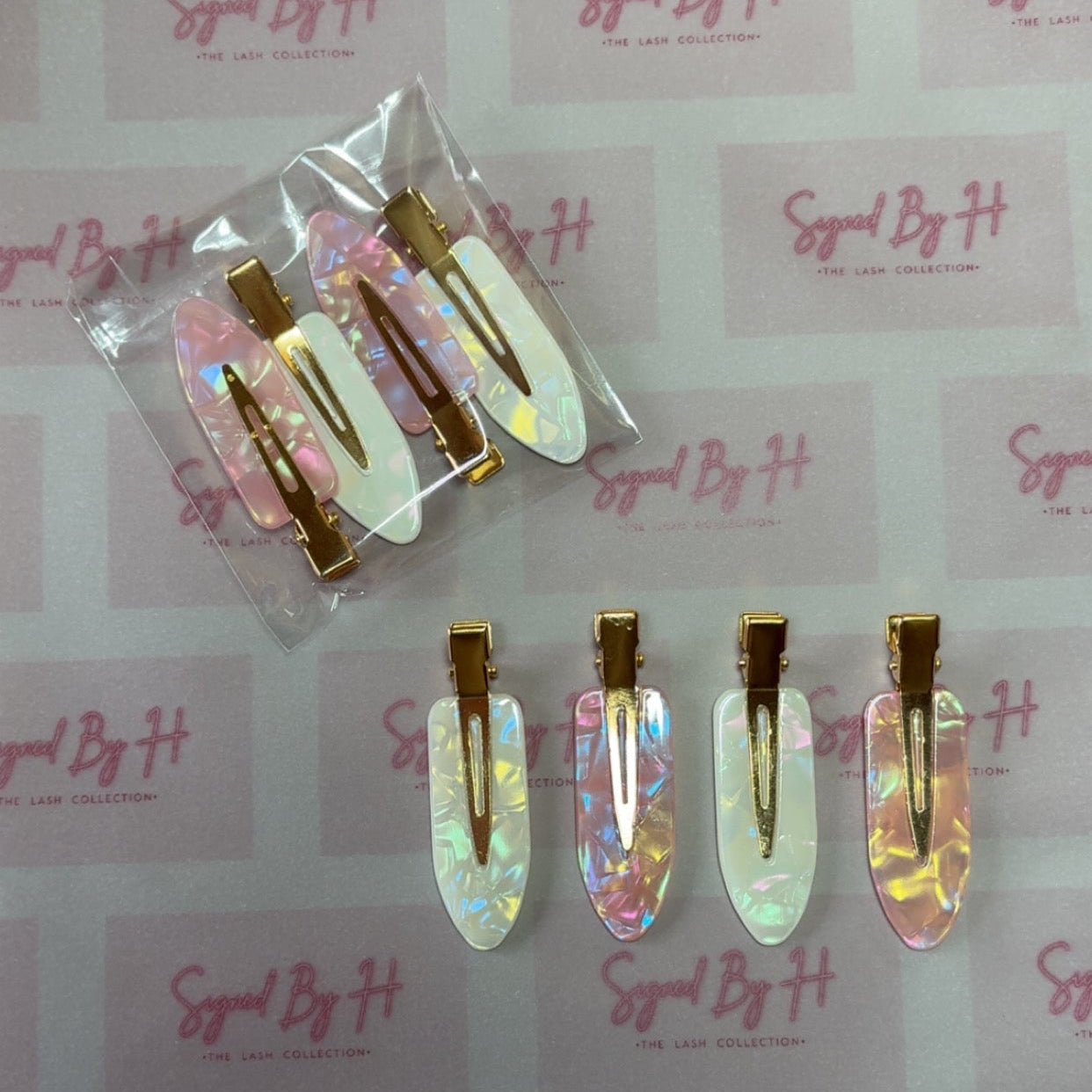 Pearlescent Creaseless Clips